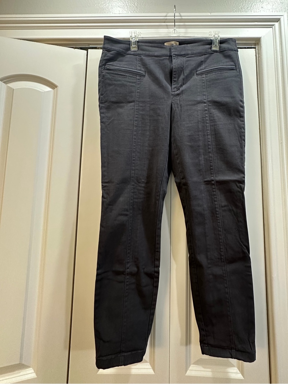 LOFT Outlet Dark Gray Straight-Leg Pants
